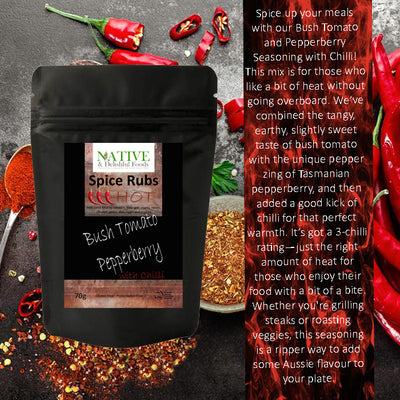 New - Bush Tomato and Pepperberry Seasoning with Chilli